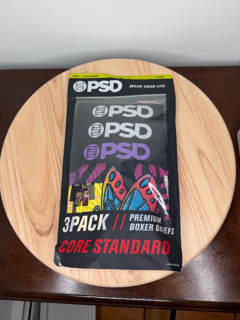 PSD 3 Pack Boxer Briefs Core Standard Lets Get Weird Mushroom Size Large NEW